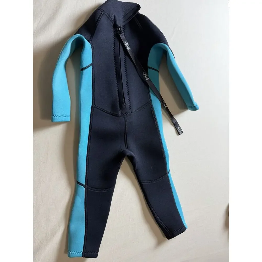 Hevto Kids Neoprene Full Wetsuit 3/2mm For Water 60-65 Degrees F Size 3 *Read
